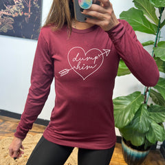 Long Sleeve Tee | Dump Him Cupid Heart