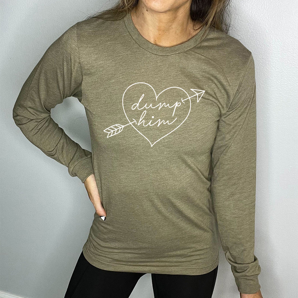 Long Sleeve Tee | Dump Him Cupid Heart
