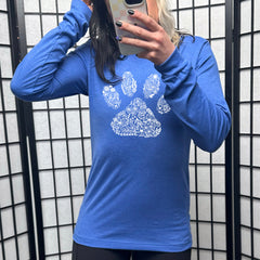 Long Sleeve Tee | Paw Floral Design