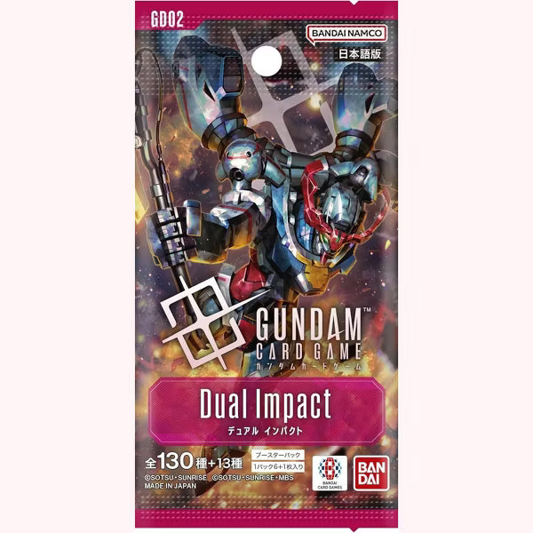 Bandai Gundam Card Game Booster Pack - Dual Impact (GD02) (Japanese) - 3 Packs - 18 Cards
