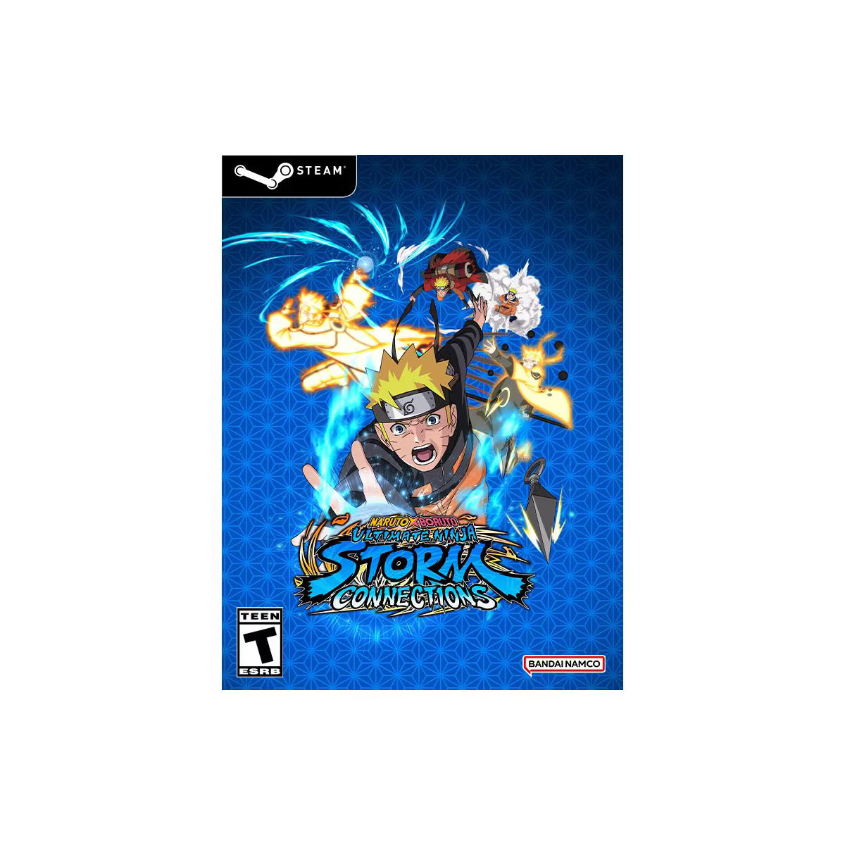 Naruto game cover with character on a blue background