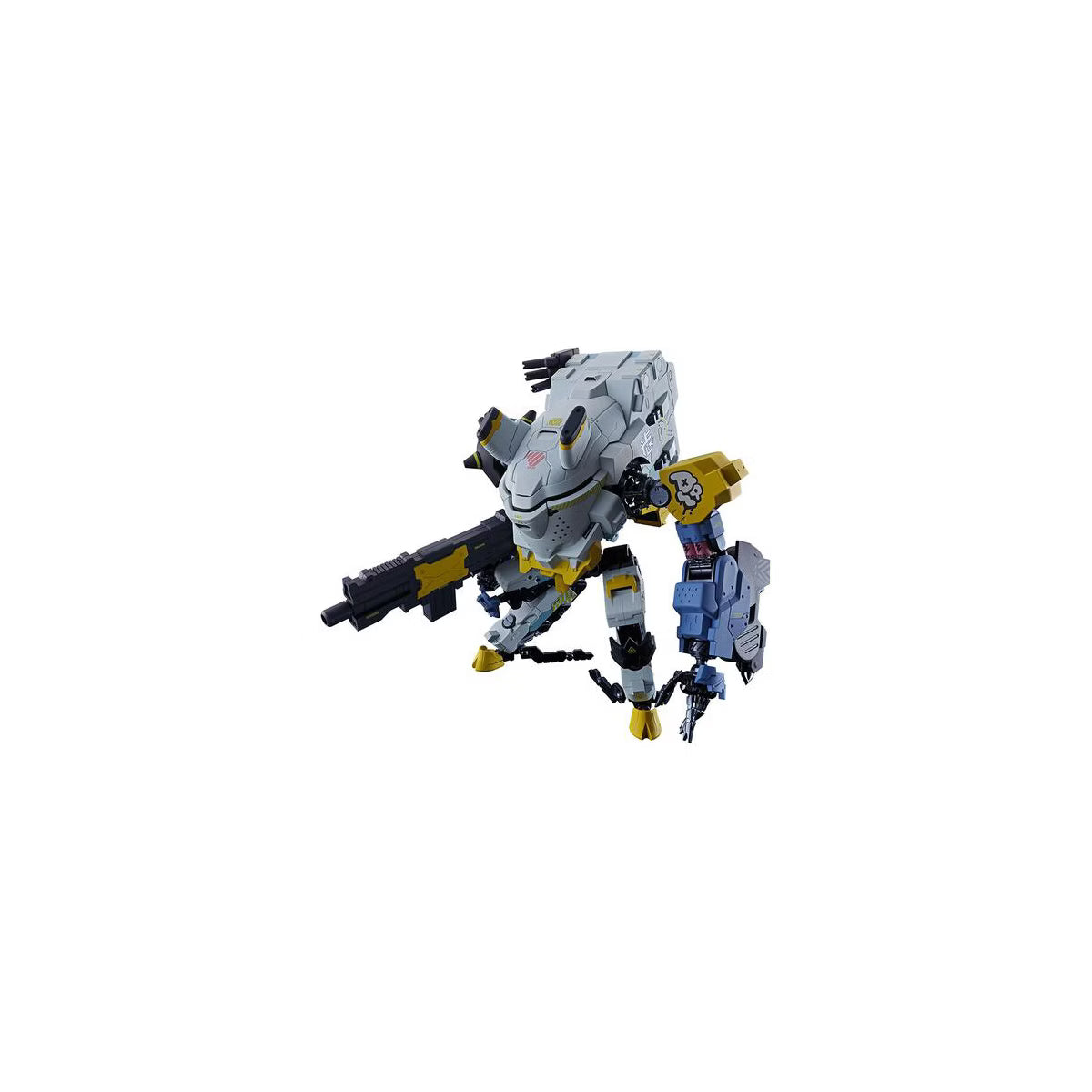 Toy robot figure on a white background
