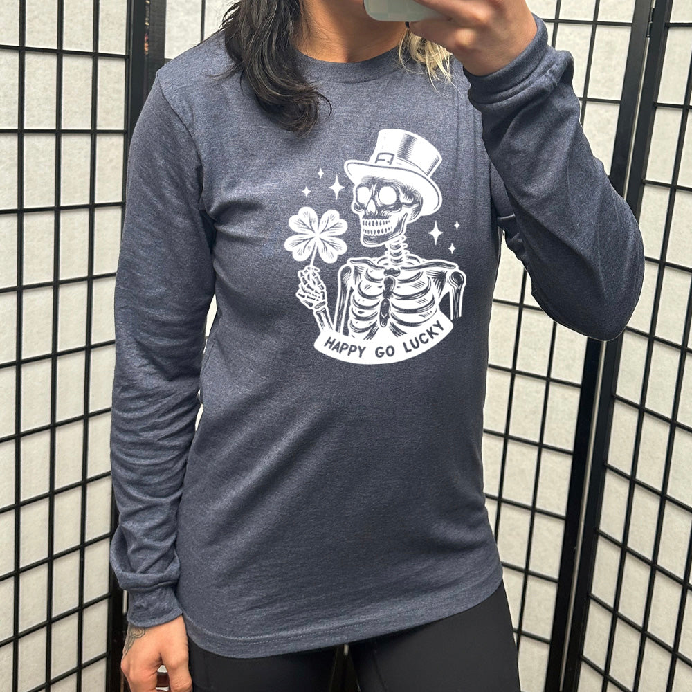 Long Sleeve Tee | Happy Go Lucky Skeleton