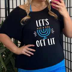 Let's Get Lit Menorah | Slouchy Tee