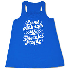 Loves Animals Tolerates People Shirt