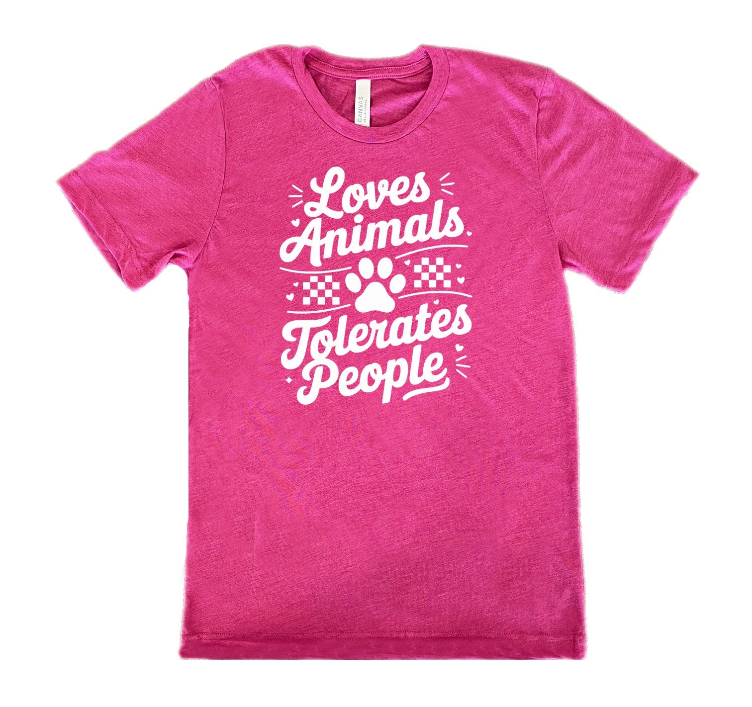 Loves Animals Tolerates People Shirt Unisex