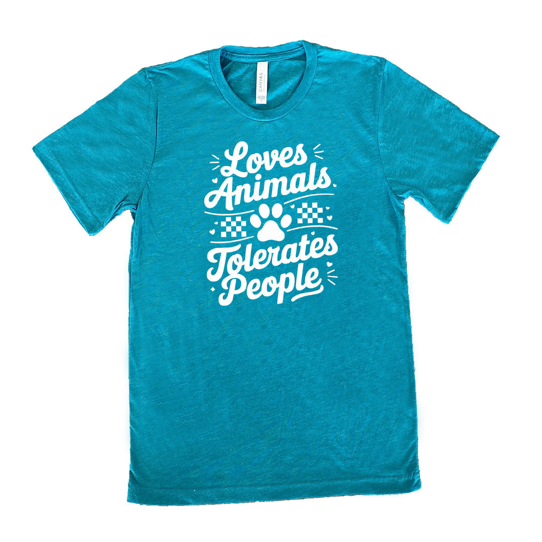 Loves Animals Tolerates People Shirt Unisex
