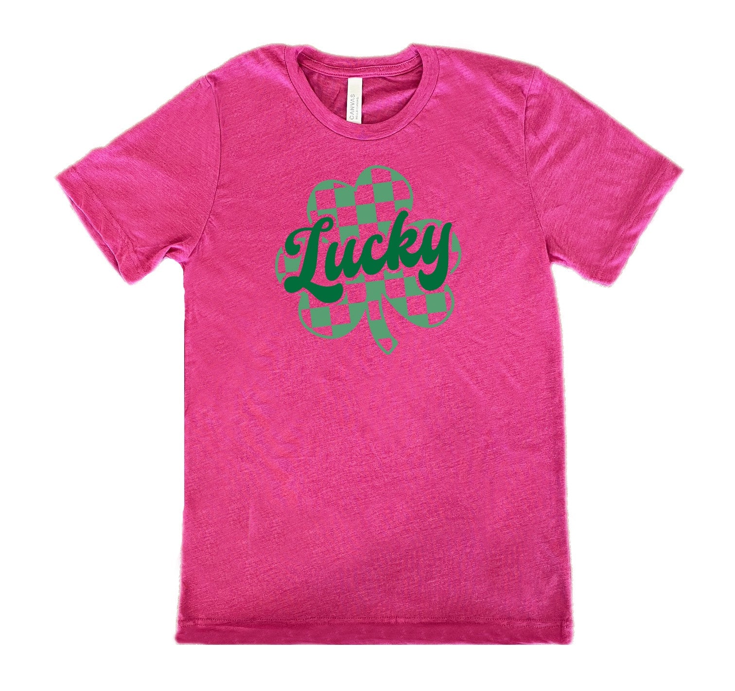 Lucky Checkered Shamrock Shirt Unisex