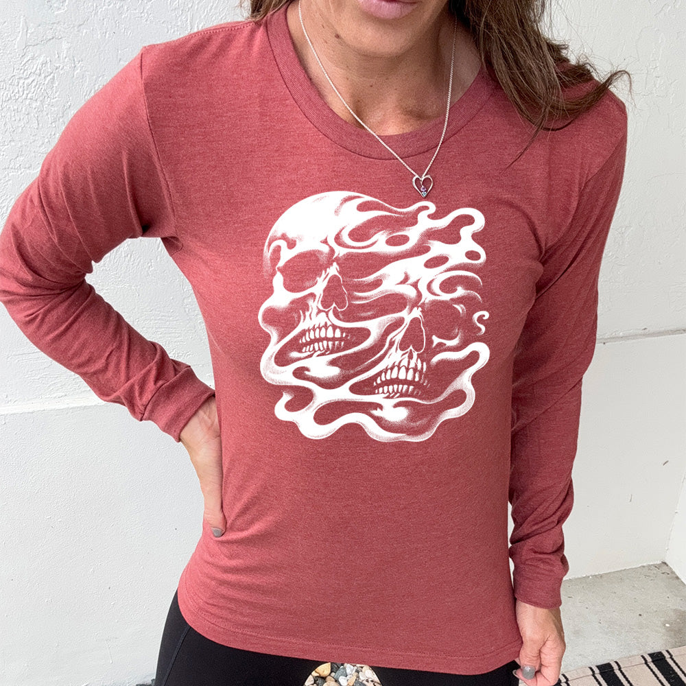 Long Sleeve Tee | Melting Skulls
