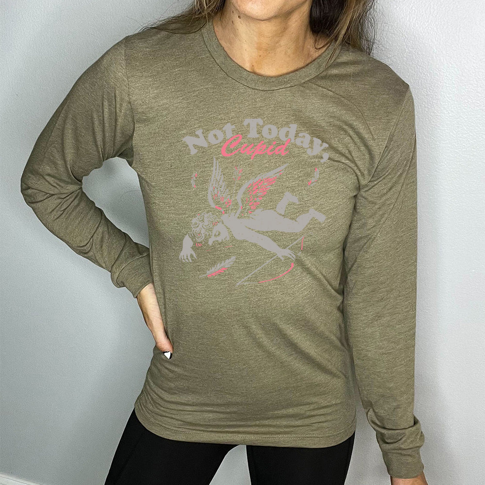 Long Sleeve Tee | Not Today, Cupid - Bow & Arrow