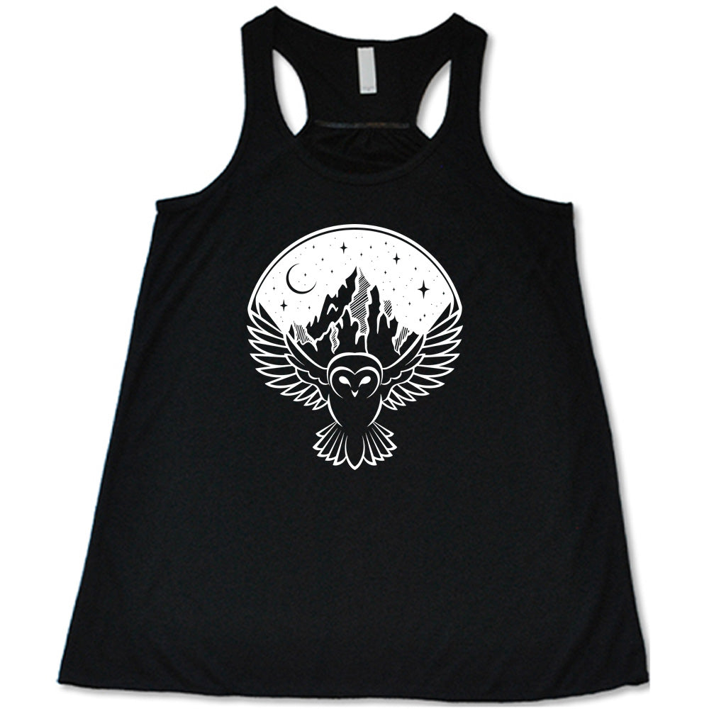 Owl Night Sky Mountain Shirt