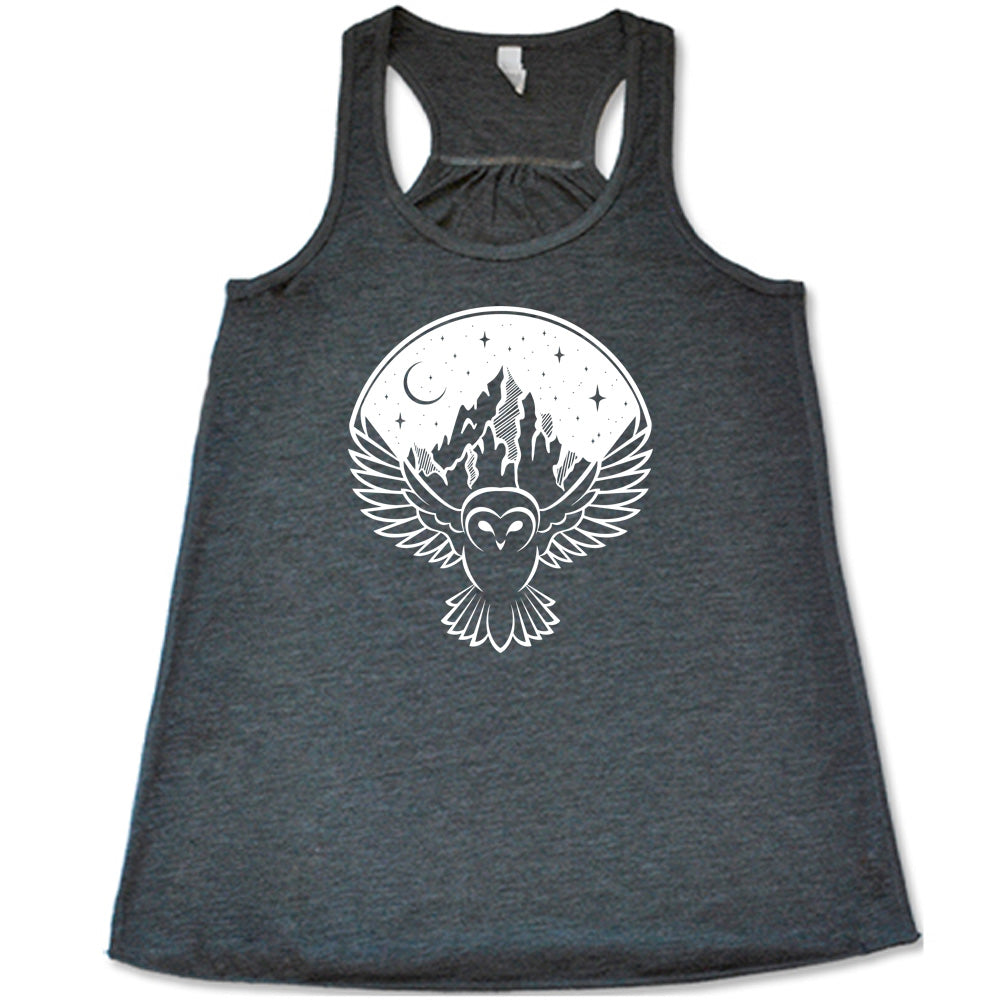 Owl Night Sky Mountain Shirt