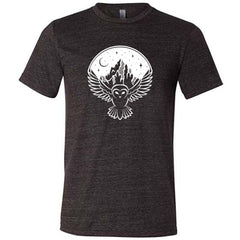 Owl Night Sky Mountain Shirt Unisex