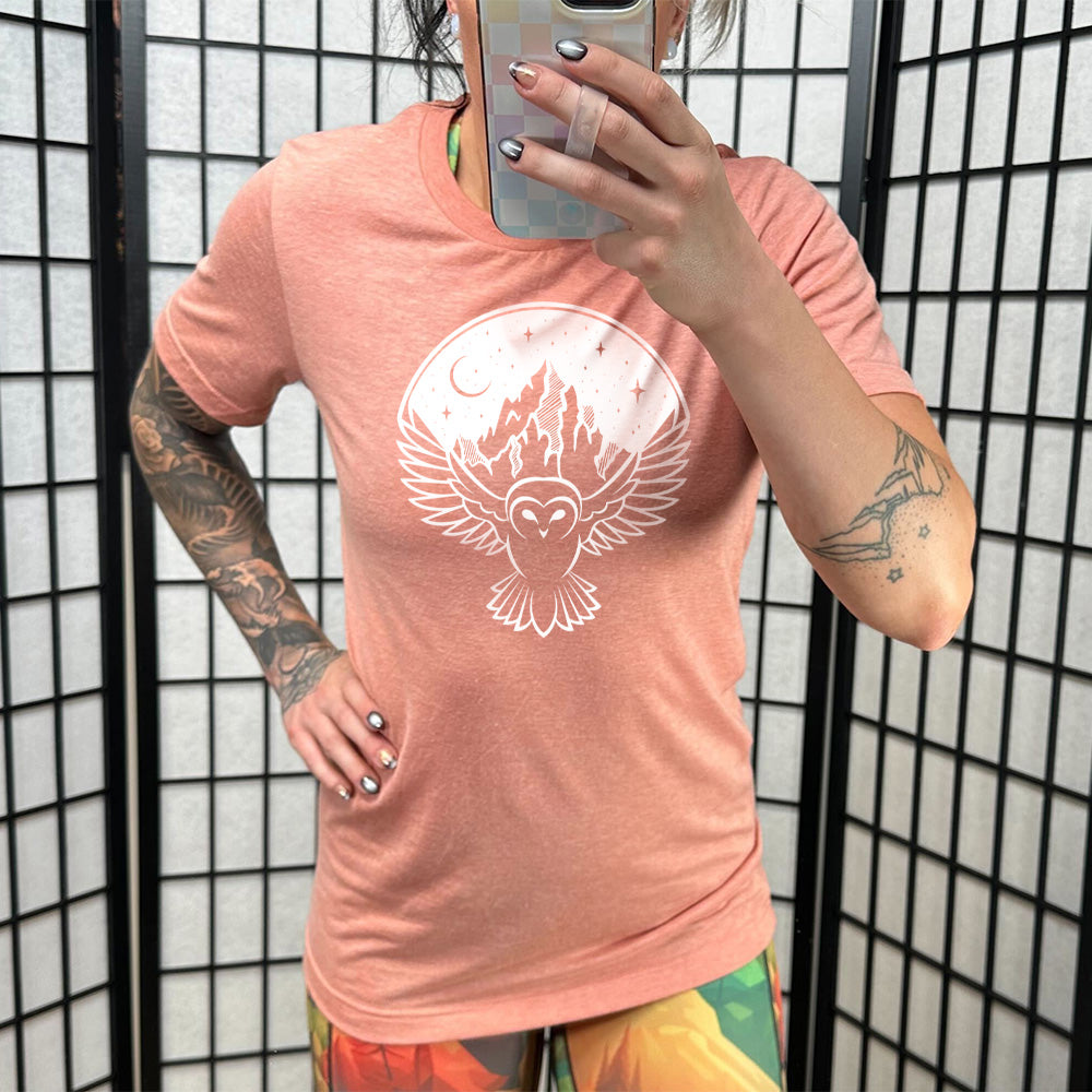 Owl Night Sky Mountain Shirt Unisex