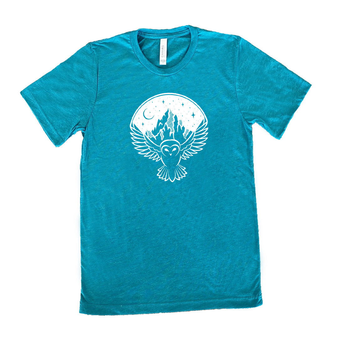Owl Night Sky Mountain Shirt Unisex