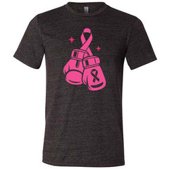 Pink Ribbon Boxing Gloves Shirt Unisex