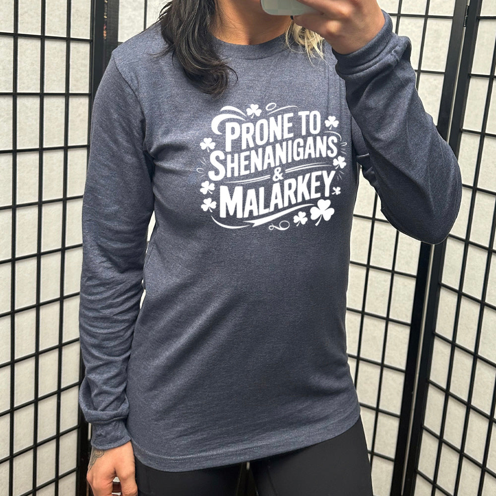 Long Sleeve Tee | Prone To Shenanigans & Malarkey