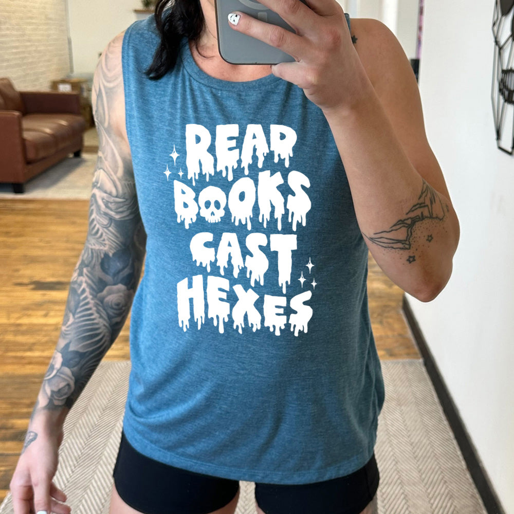 Read Books Cast Hexes Muscle Tank