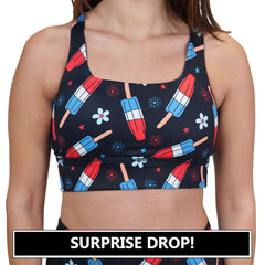 Longline Bra | Red White & Freeze