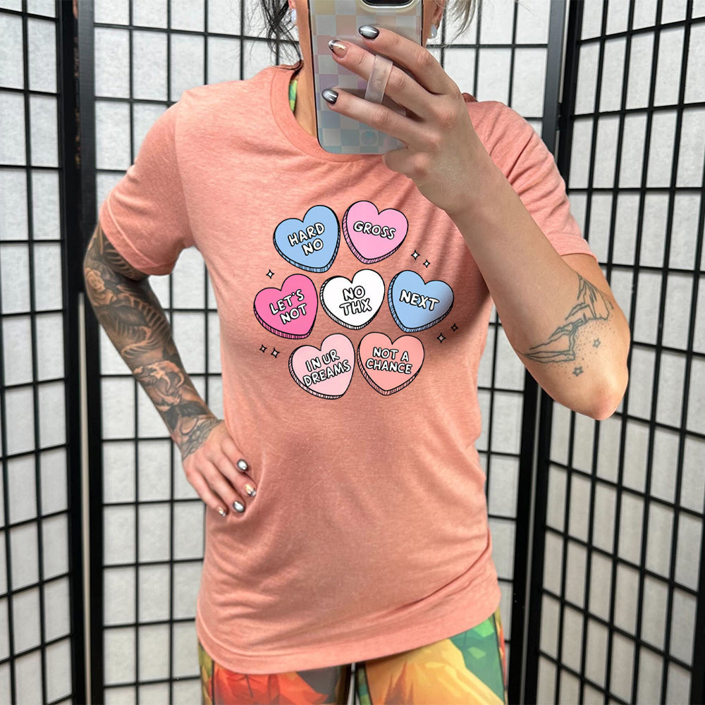 Sarcastic Heart Candies Shirt Unisex