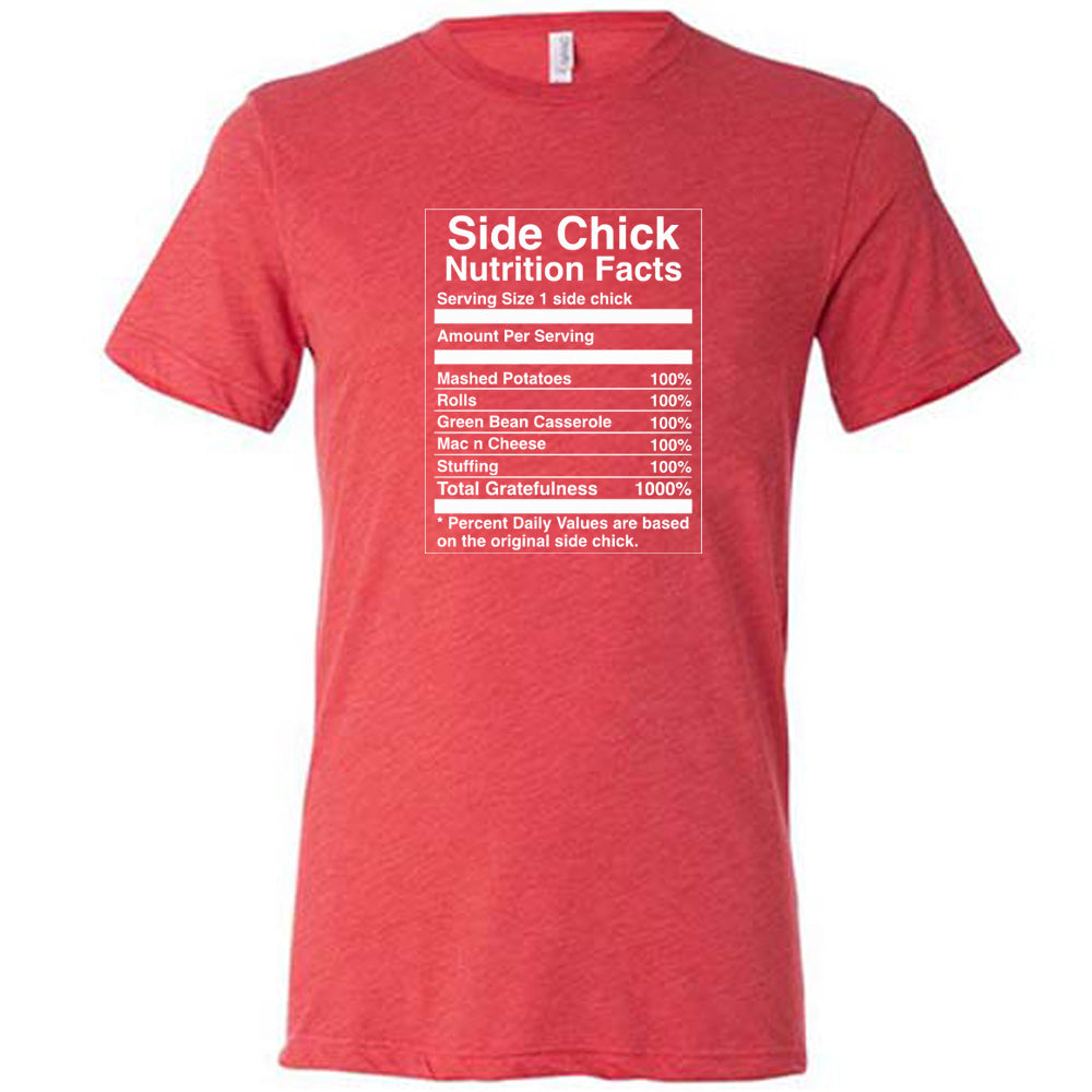 Side Chick Nutrition Facts Shirt Unisex
