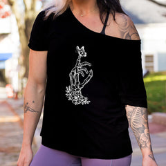 Skeleton Hand Butterfly | Slouchy Tee