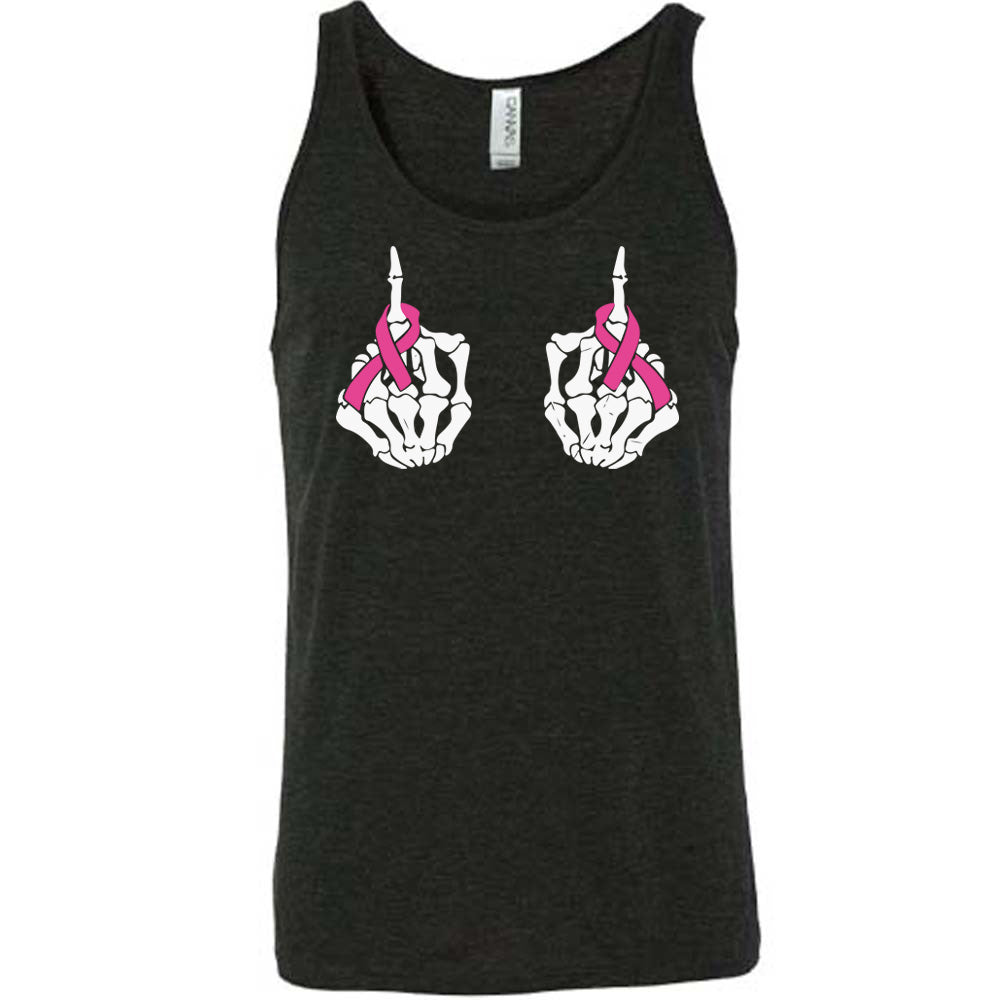 Skeleton Middle Finger Ribbons Shirt Unisex