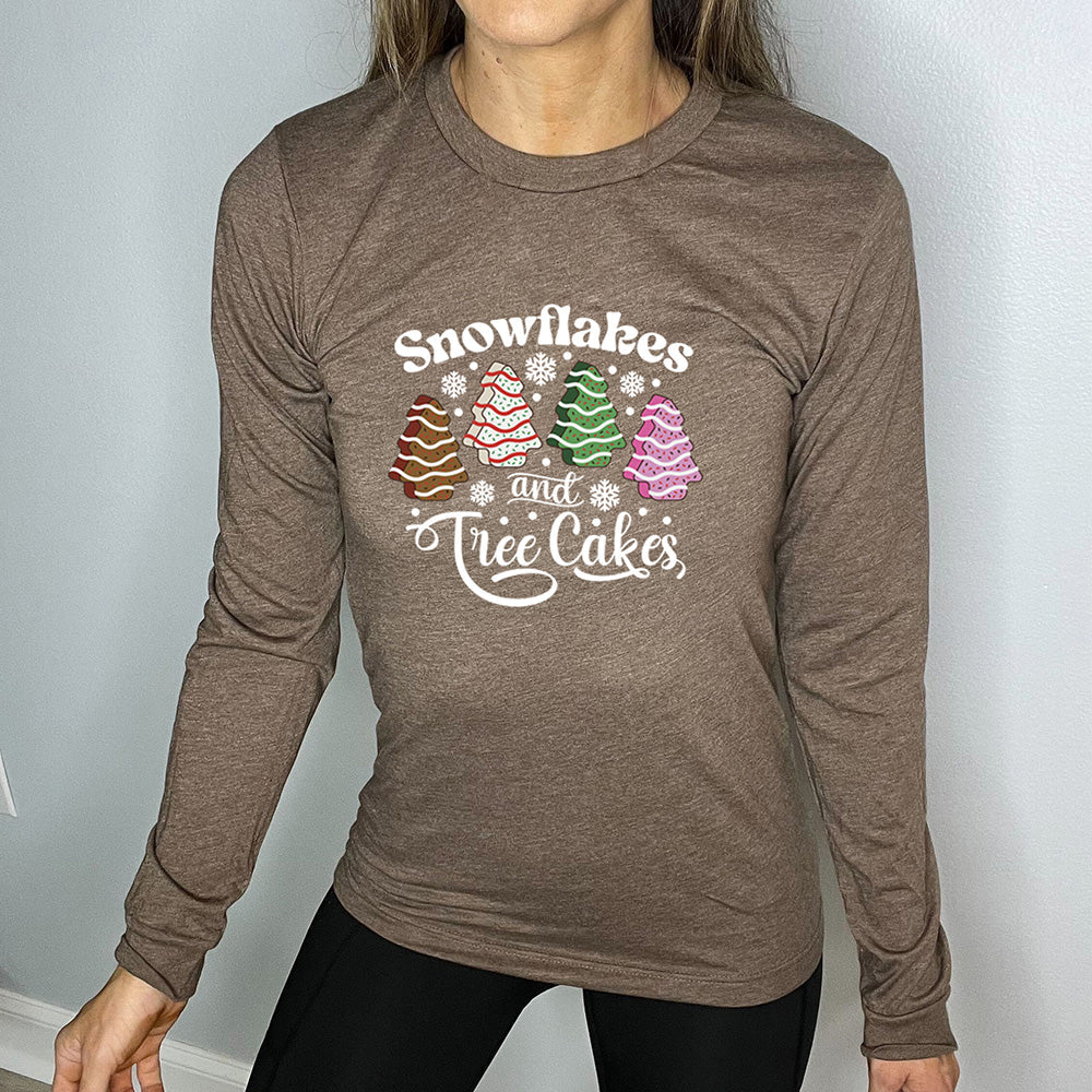 Long Sleeve Tee | Snowflakes & Tree Cakes
