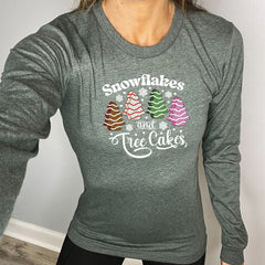 Long Sleeve Tee | Snowflakes & Tree Cakes