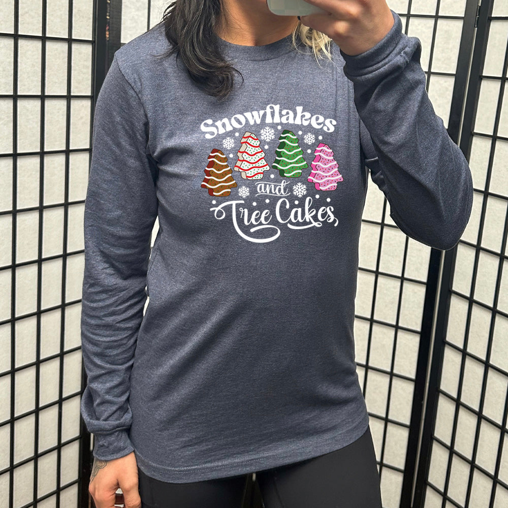 Long Sleeve Tee | Snowflakes & Tree Cakes