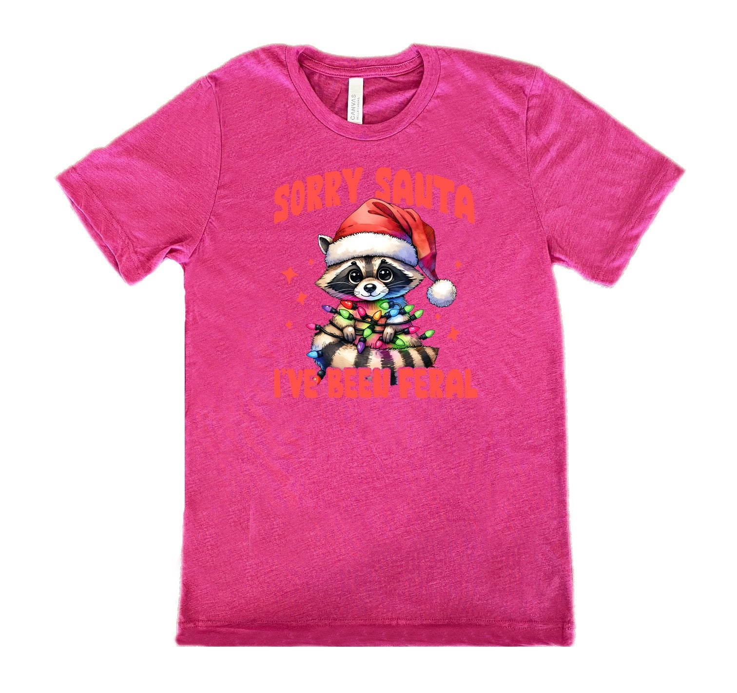 Sorry Santa I've Been Feral Raccoon Shirt Unisex