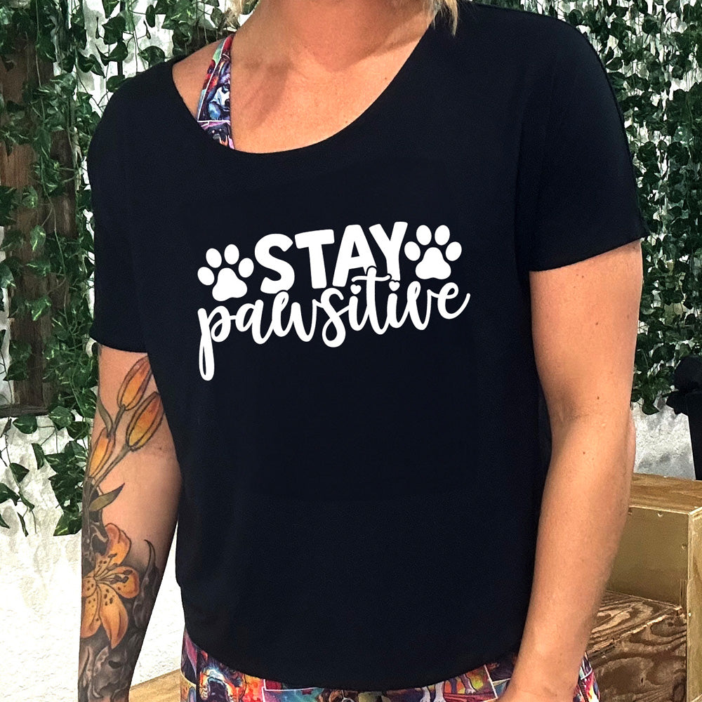Stay Pawsitive | Slouchy Tee