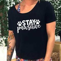 Stay Pawsitive | Slouchy Tee