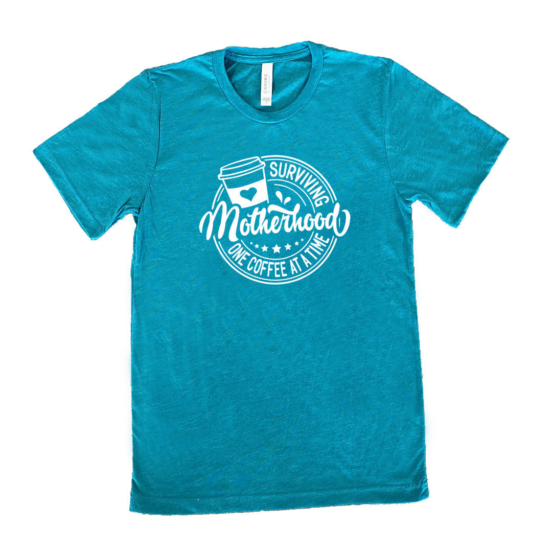 Surviving Motherhood One Coffee at a Time Shirt Unisex