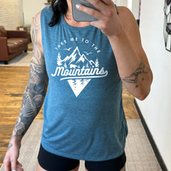 Take Me To The Mountains Muscle Tank