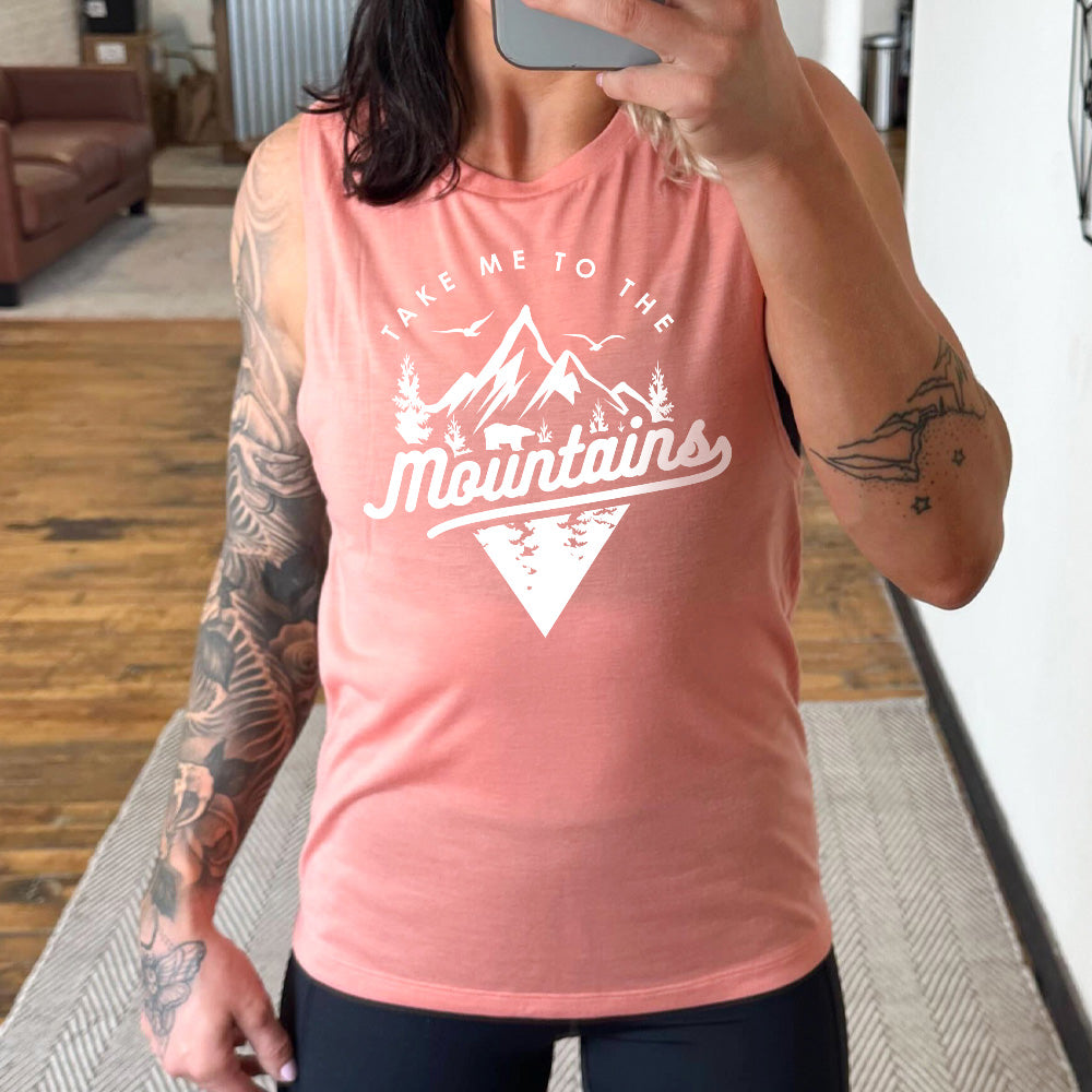 Take Me To The Mountains Muscle Tank