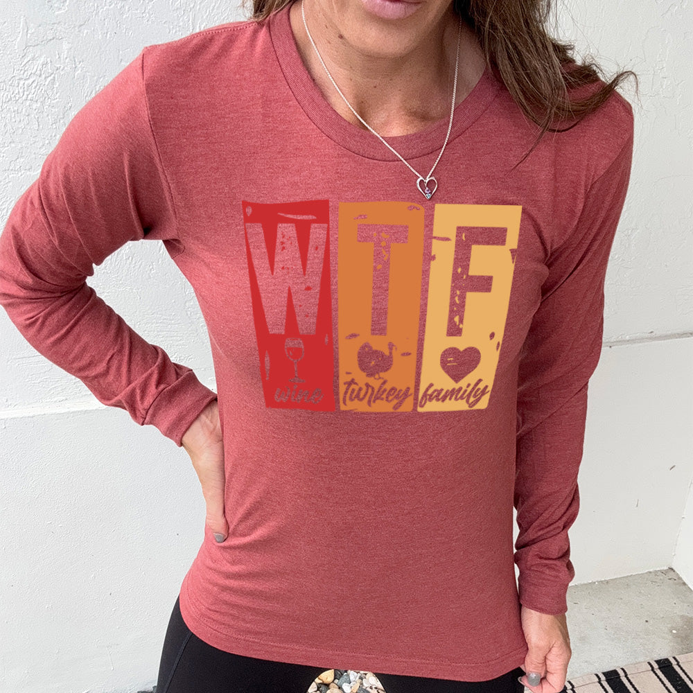 Long Sleeve Tee | WTF Wine Turkey Family