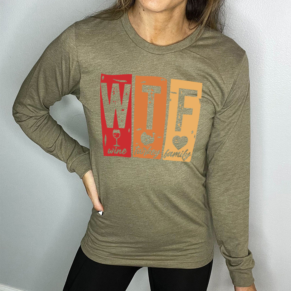 Long Sleeve Tee | WTF Wine Turkey Family
