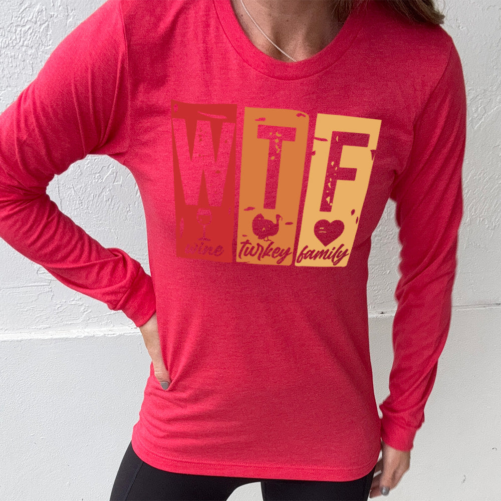 Long Sleeve Tee | WTF Wine Turkey Family