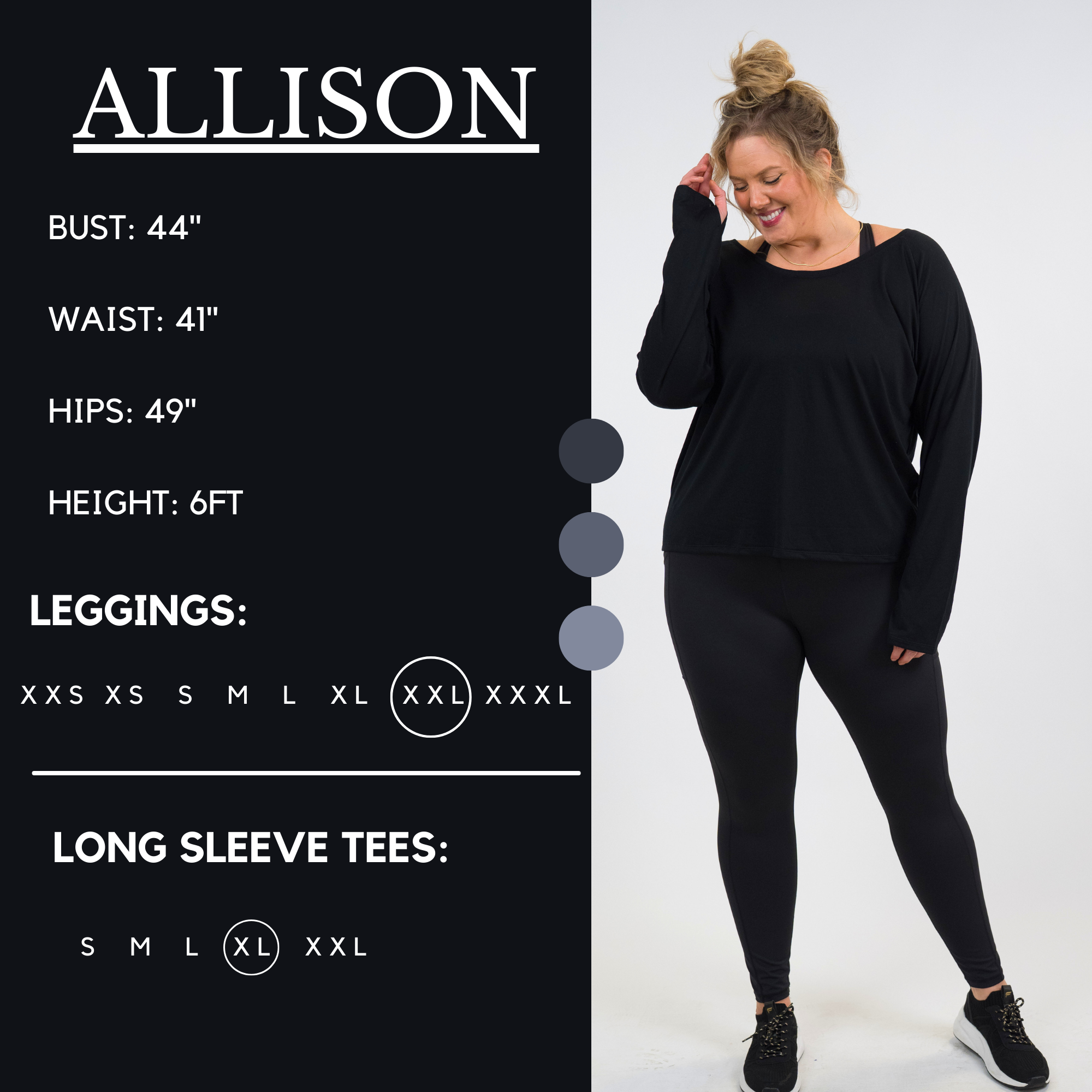 Long Sleeve Slouchy Tee | Black
