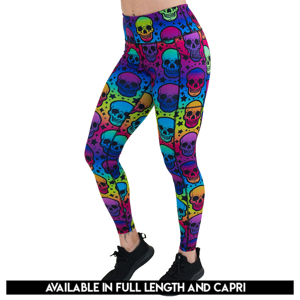 Psychedelic Skulls Leggings