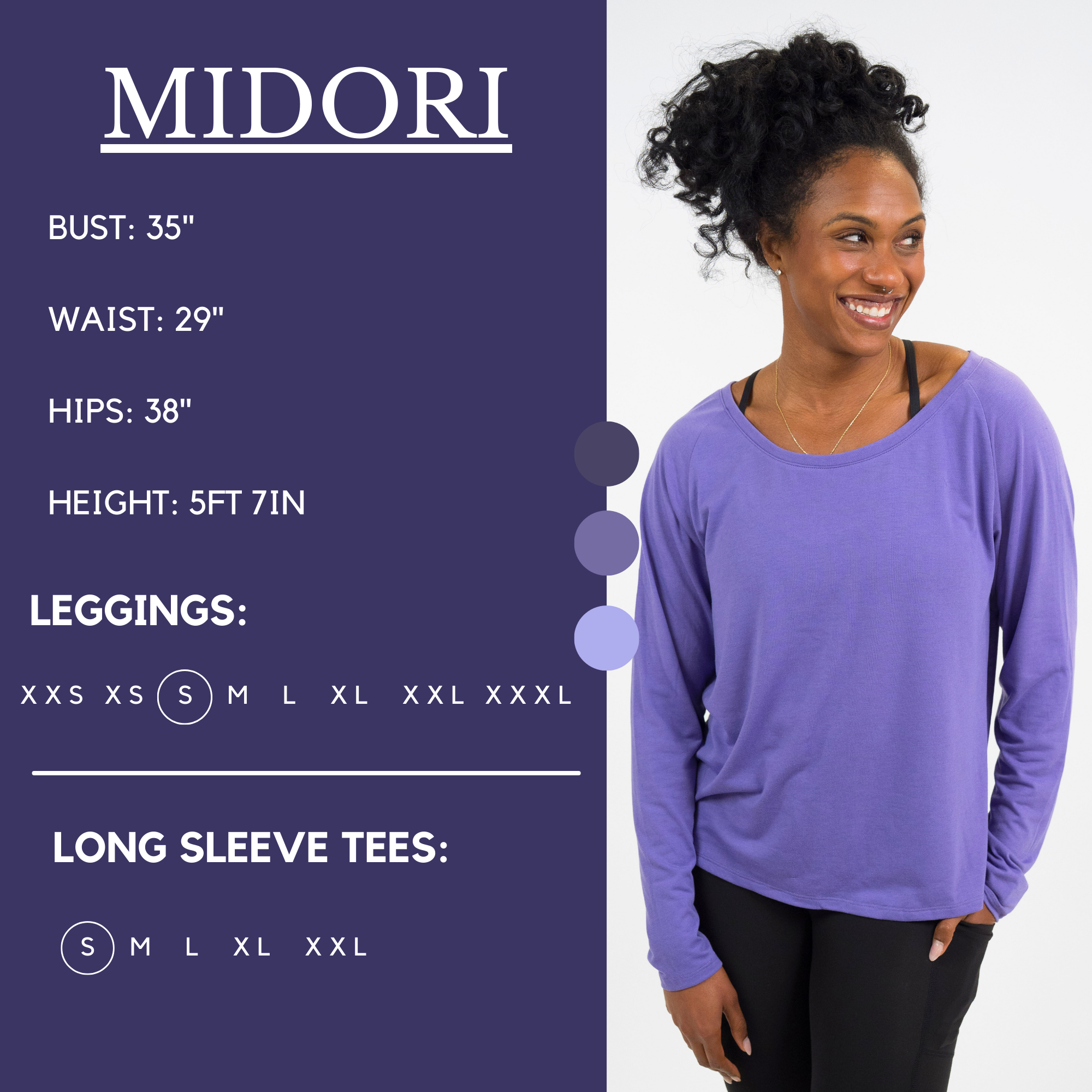 Long Sleeve Slouchy Tee | Purple