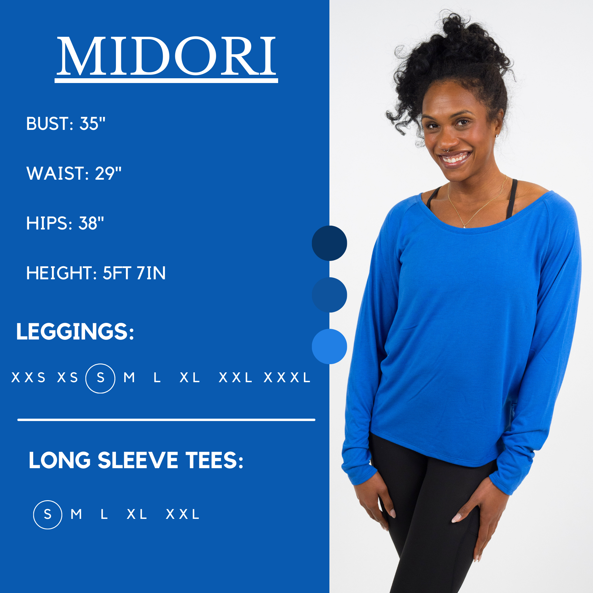 Long Sleeve Slouchy Tee | True Blue
