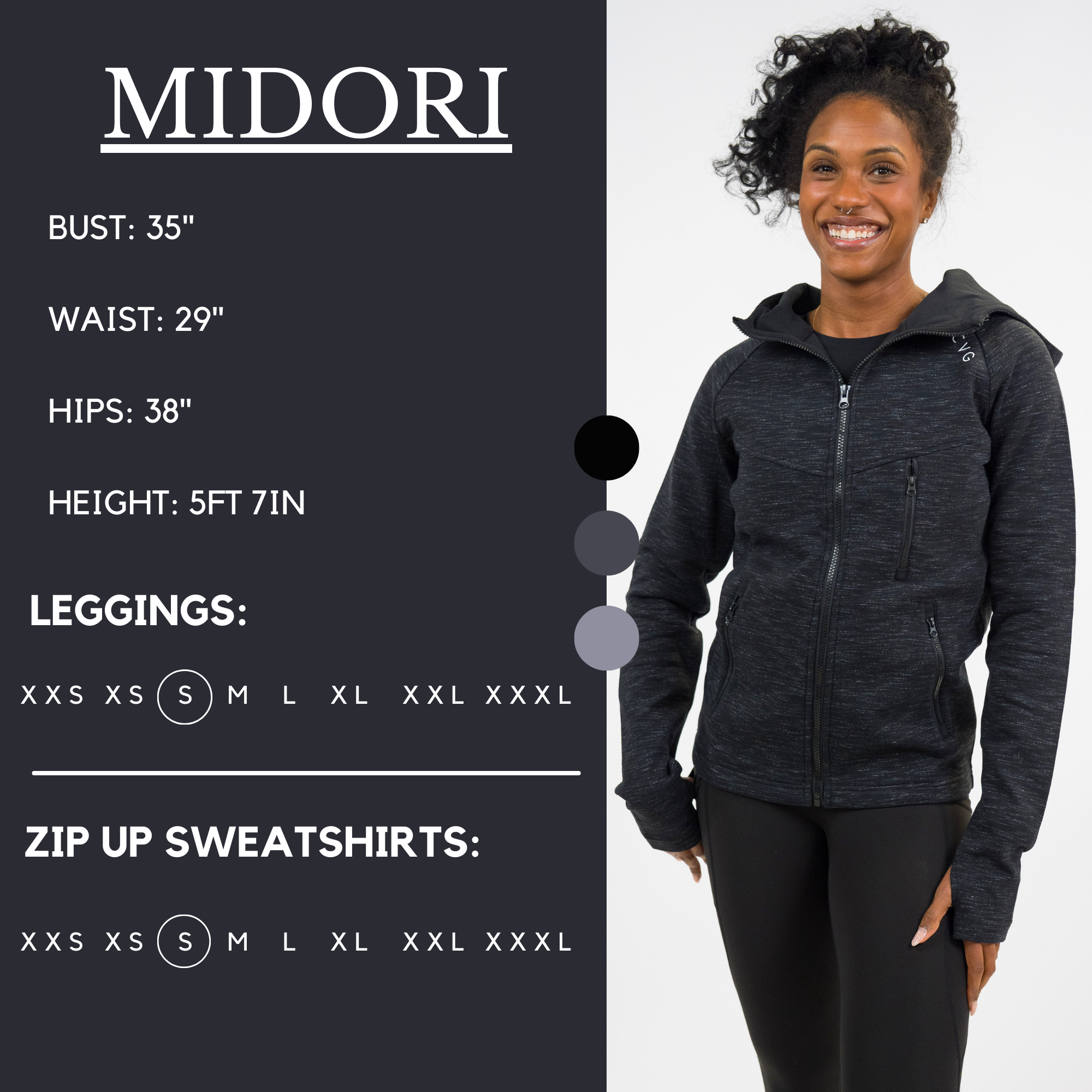 Rest Day Zip Up Sweatshirt | Charcoal
