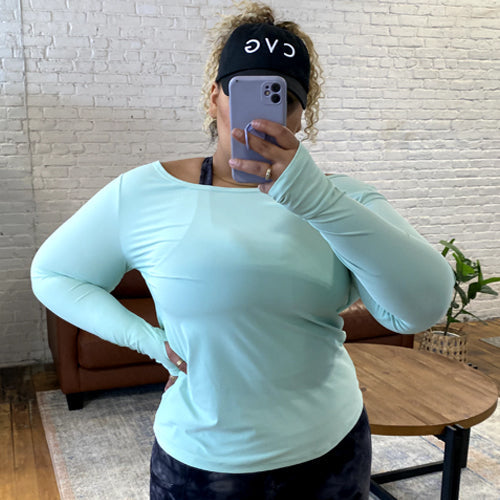 Open Back Long Sleeve | Mint