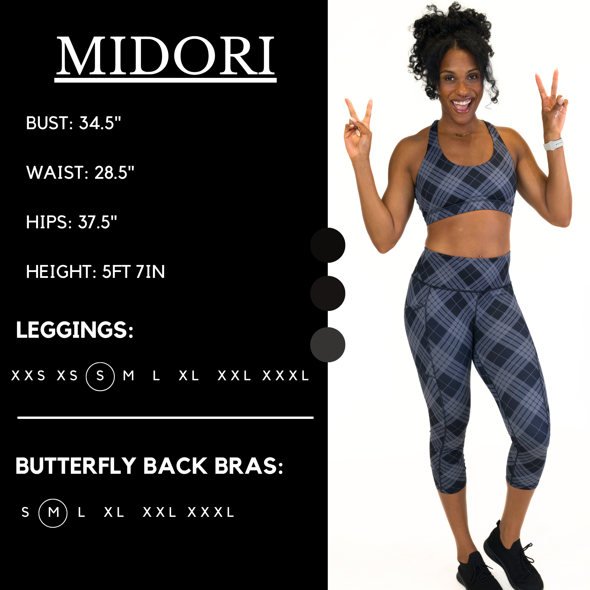 Monochrome Plaid Leggings