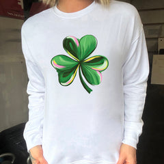 Painted Shamrock Crew Neck
