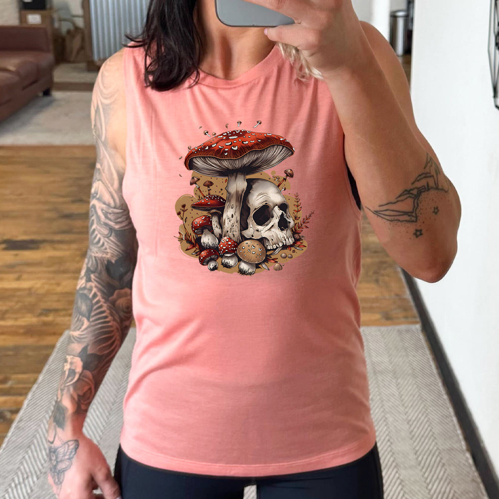 Mushroom Skull Muscle Tank