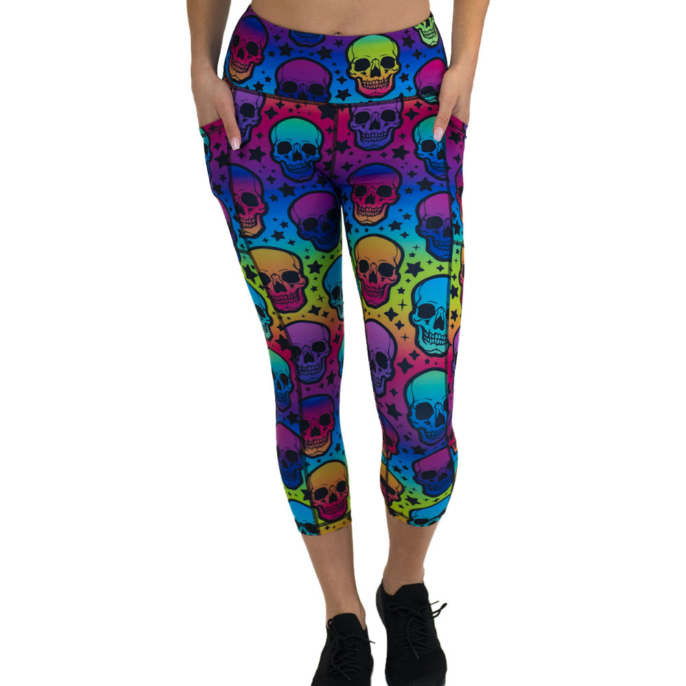 Psychedelic Skulls Leggings